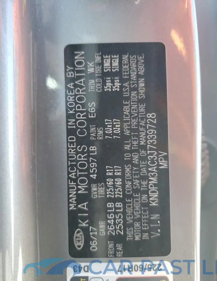 KNDPM3AC3J7339728# 13