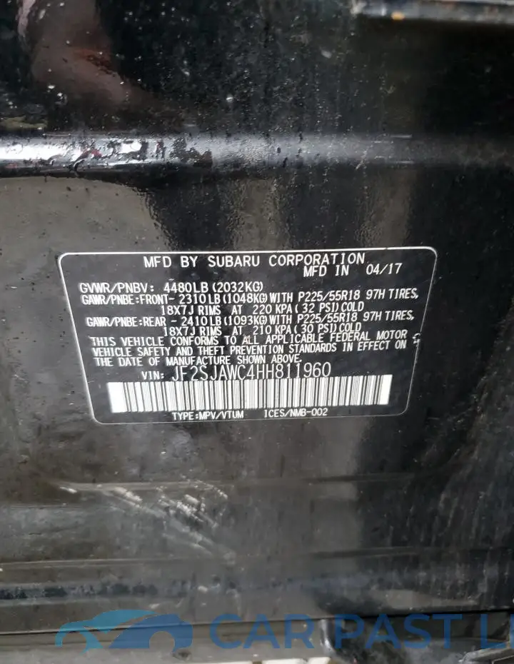 JF2SJAWC4HH811960# 12