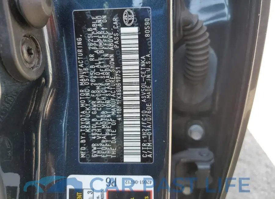 4T1BF1FK8GU610751# 12