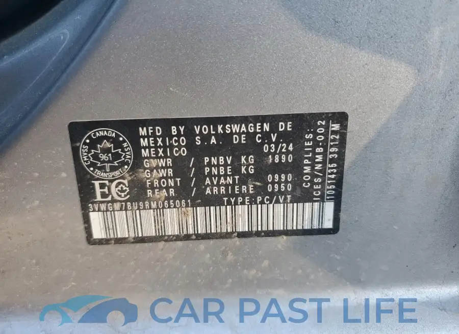 3VWGM7BU9RM065061# 13