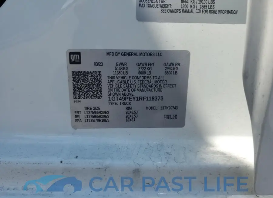 1GT49PEY1RF118373# 12