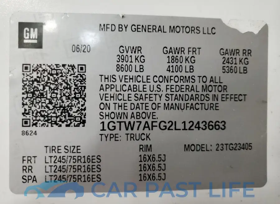 1GTW7AFG2L1243663# 14