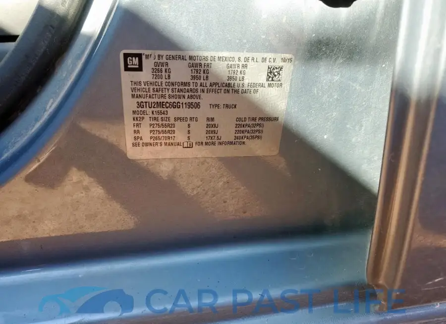 3GTU2MEC6GG119506# 12