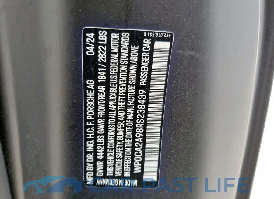 WP0CA2A98RS238439# 12
