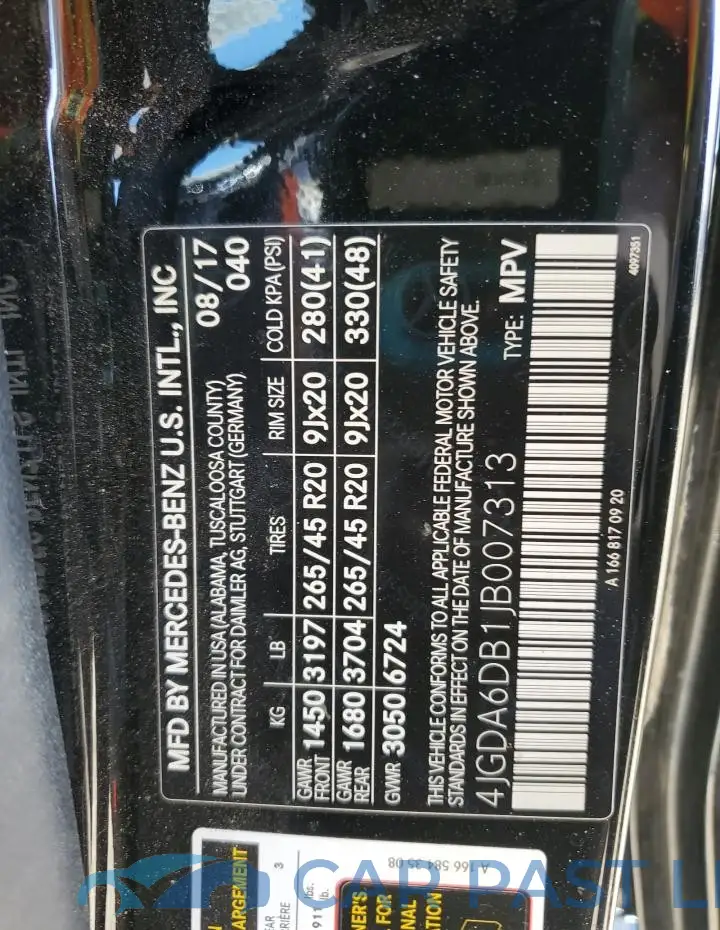 4JGDA6DB1JB007313# 13