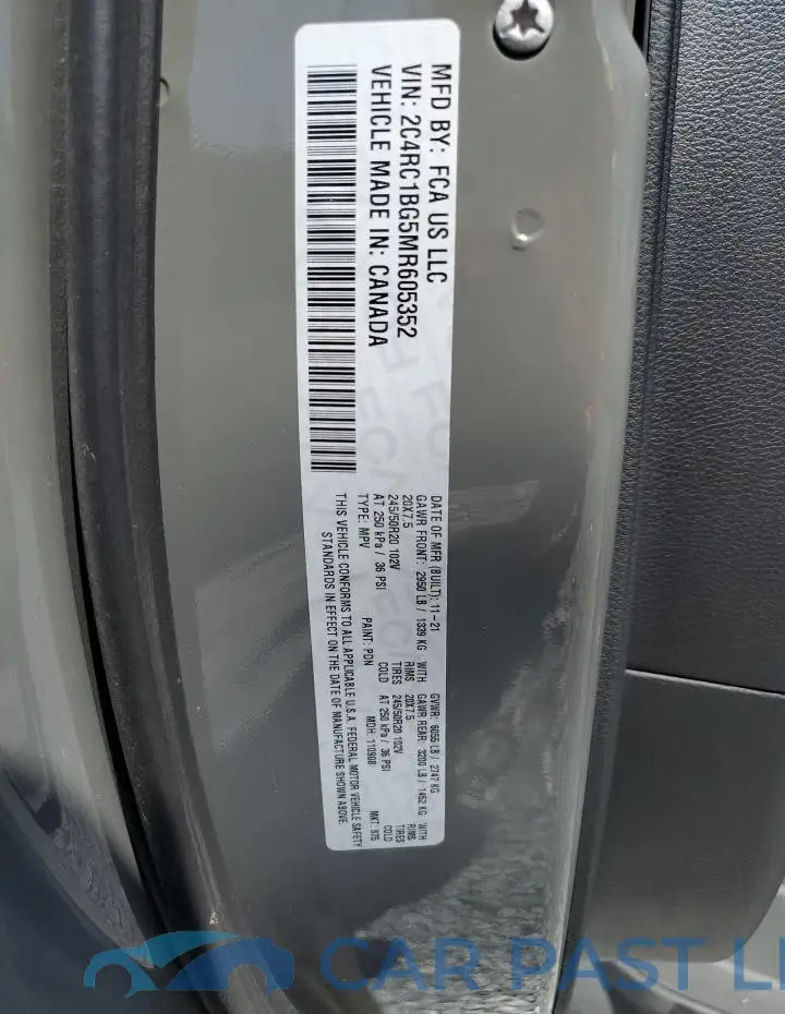 2C4RC1BG5MR605352# 14