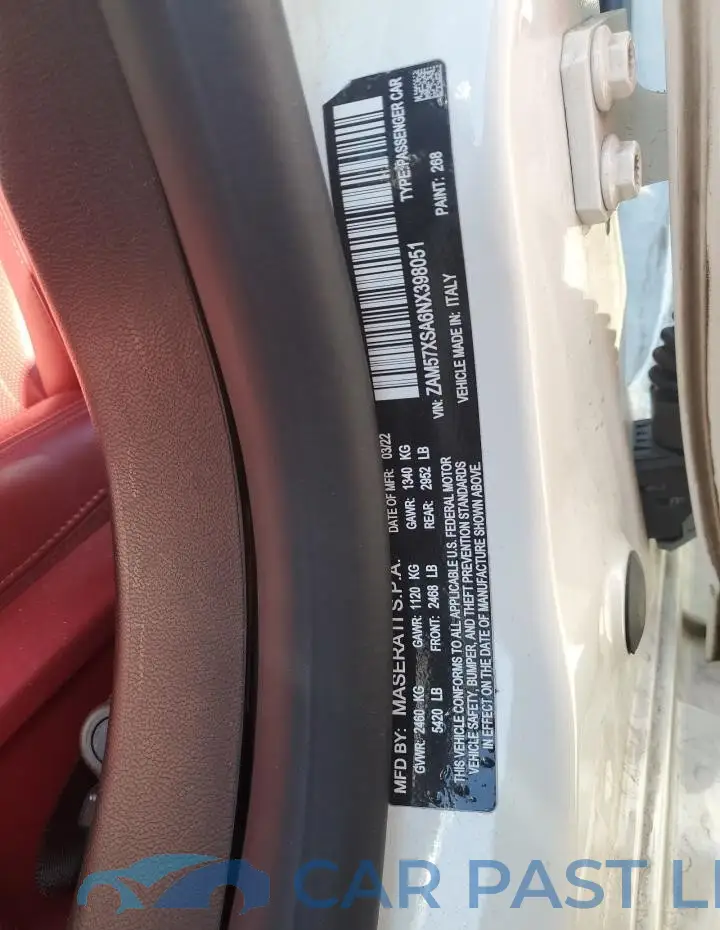 ZAM57XSA6NX398051# 12