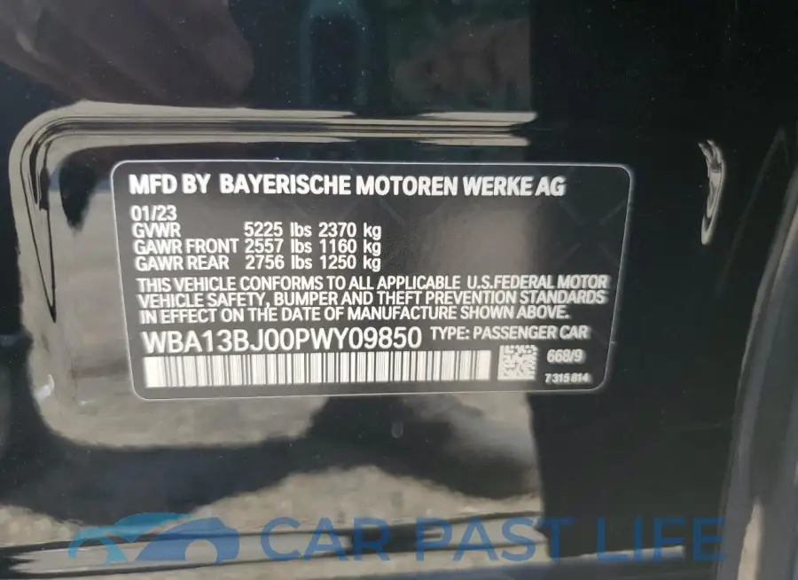 WBA13BJ00PWY09850# 12