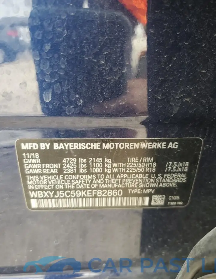 WBXYJ5C59KEF82860# 12