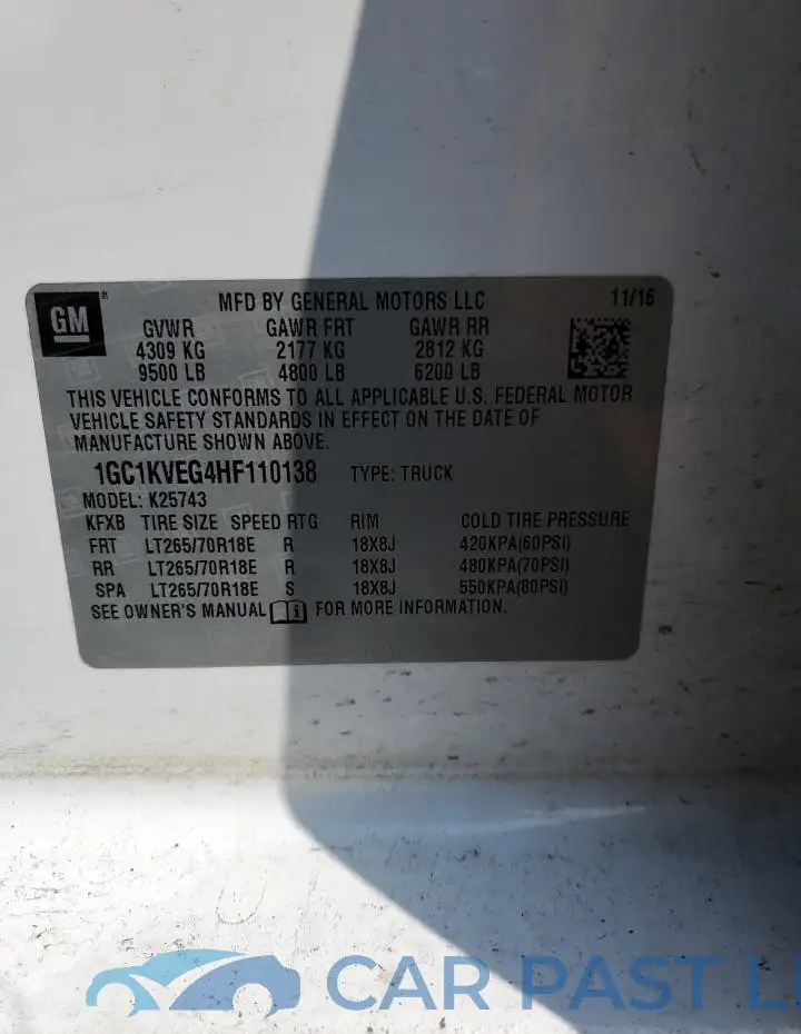 1GC1KVEG4HF110138# 13