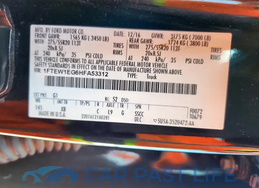 1FTEW1EG6HFA53312# 13