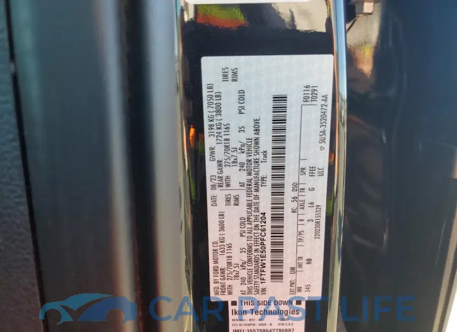 1FTFW1E50PFC61204# 12