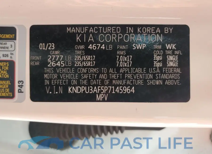KNDPU3AF5P7145964# 13