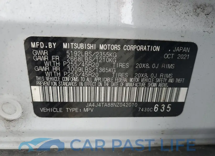 JA4J4TA88NZ042010# 13