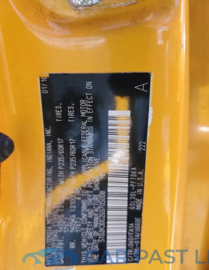 5TDZK3DC2GS705008# 13