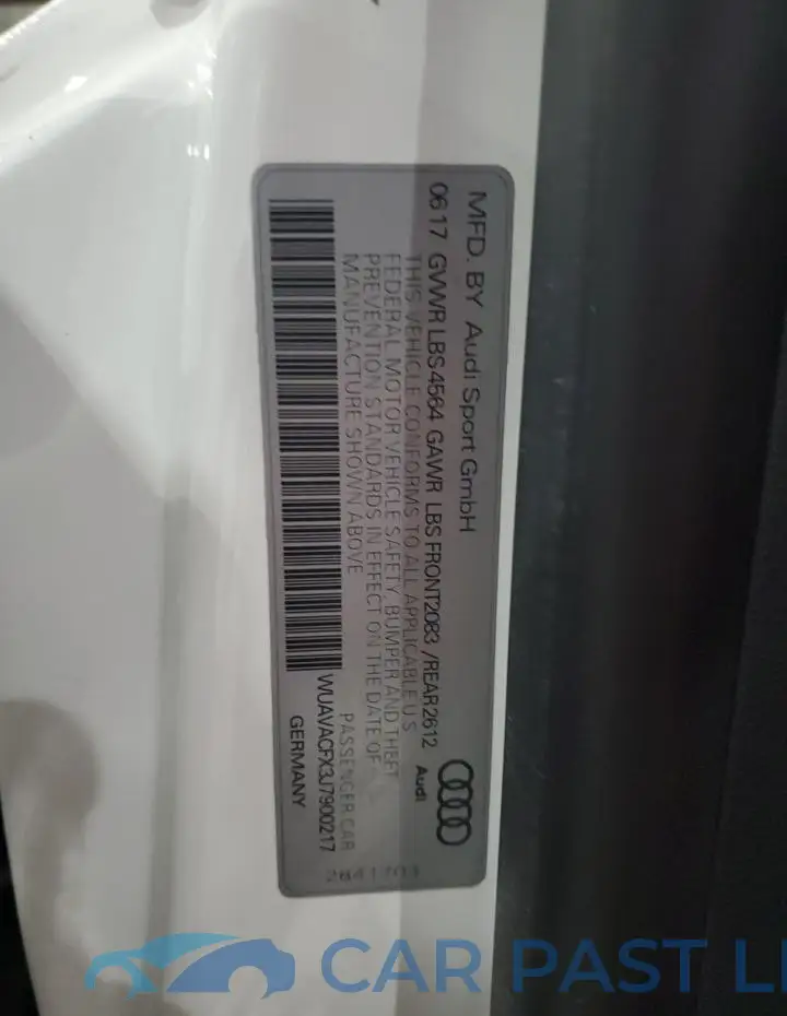 WUAVACFX3J7900217# 13