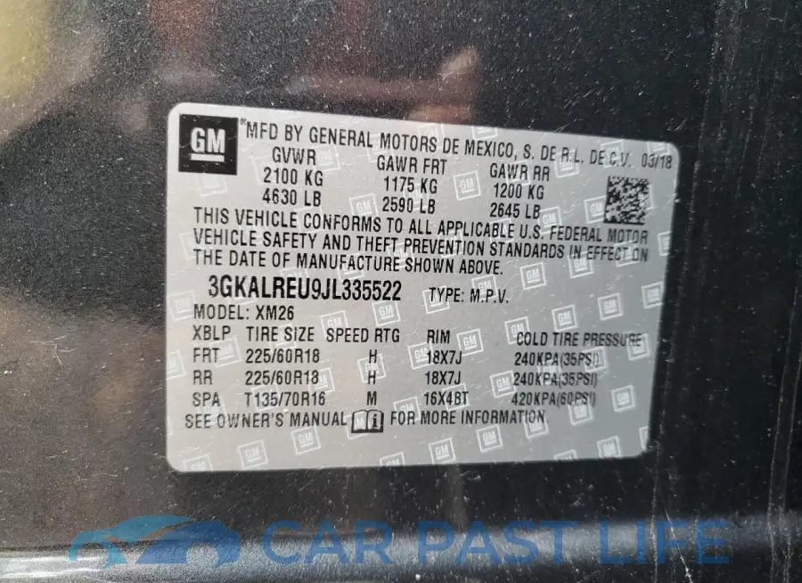 3GKALREU9JL335522# 13