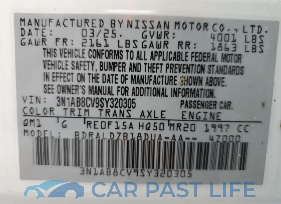 3N1AB8CV9SY320305# 13