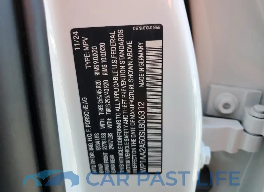 WP1AA2A50SLB06312# 13