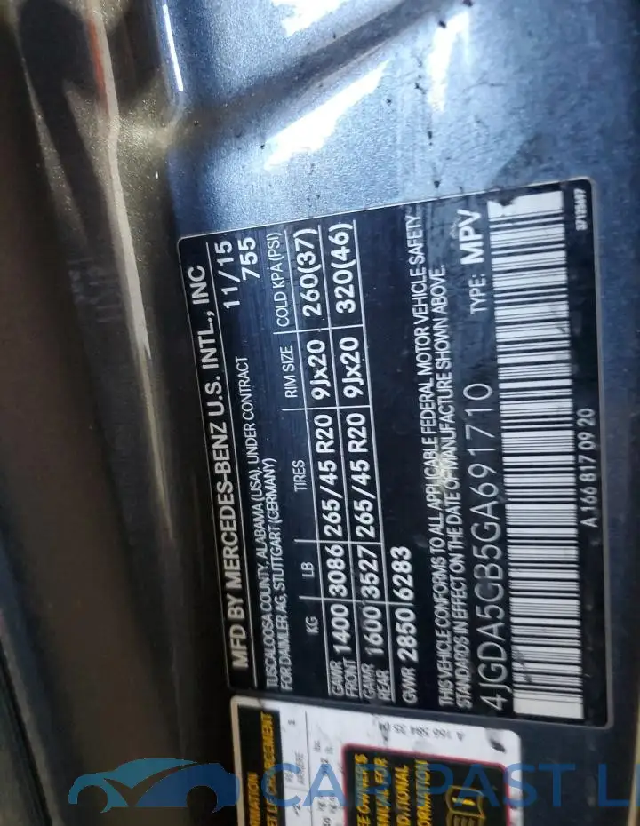 4JGDA5GB5GA691710# 13