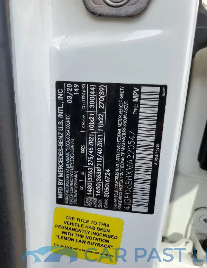 4JGFD6BBXMA220547# 14