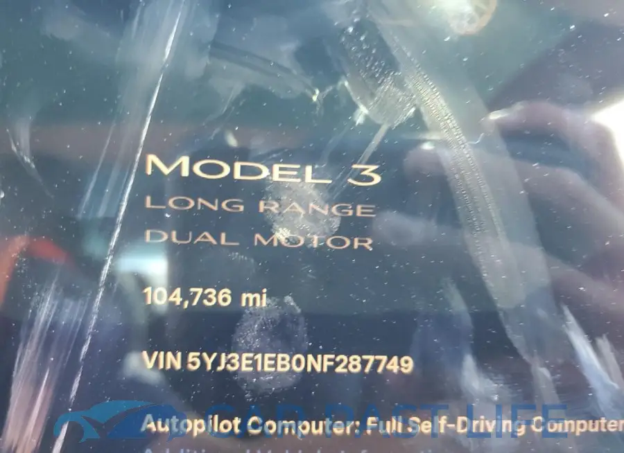 5YJ3E1EB0NF287749# 9