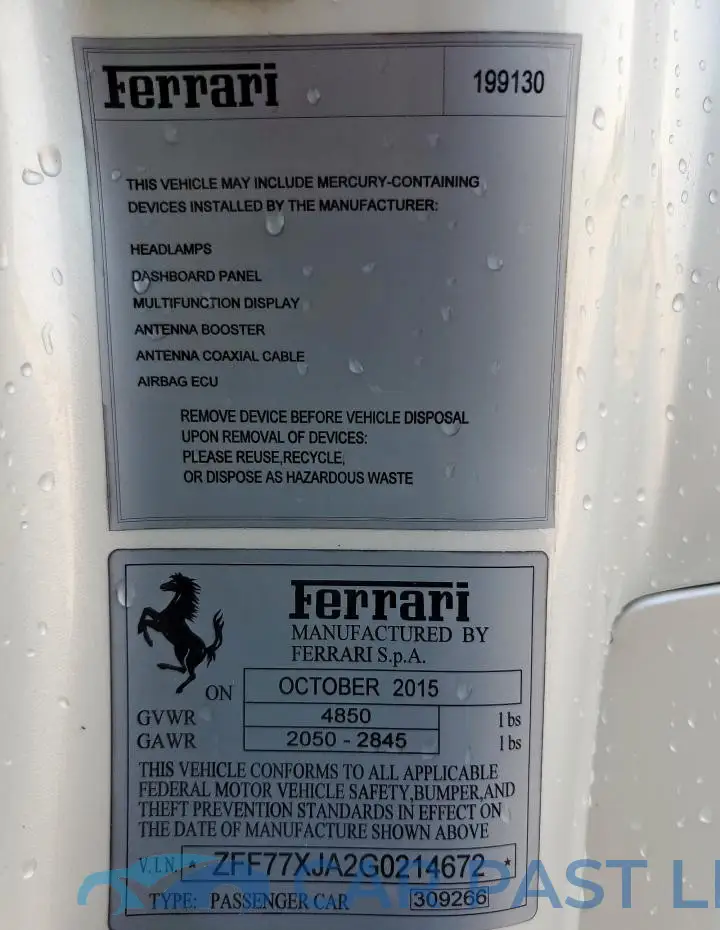 ZFF77XJA2G0214672# 12