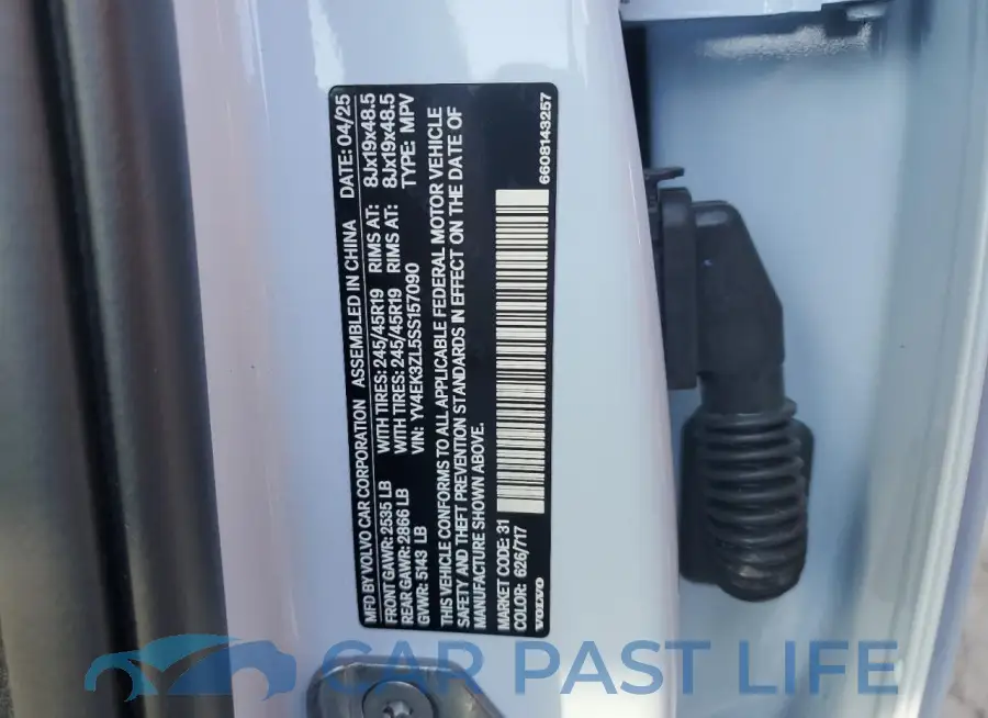 YV4EK3ZL5SS157090# 13