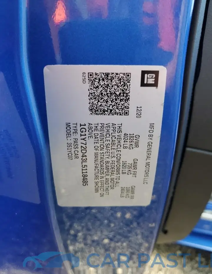 1G1Y72D43L5118485# 12