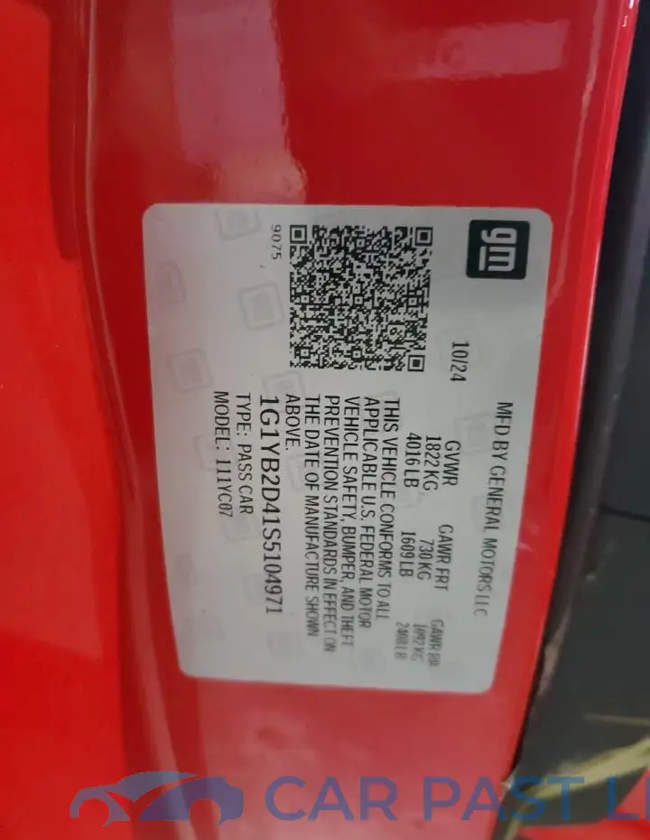 1G1YB2D41S5104971# 12
