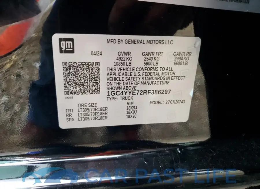 1GC4YYE72RF386297# 12
