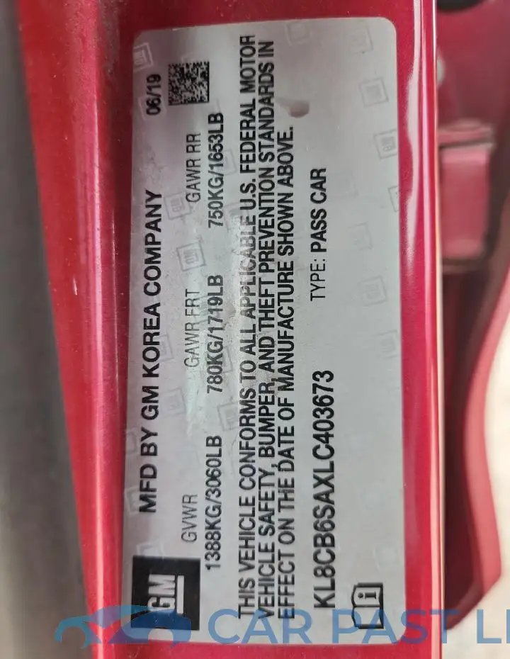 KL8CB6SAXLC403673# 12