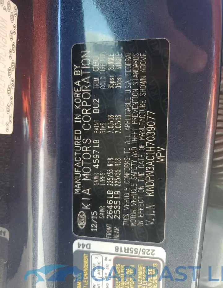 KNDPN3AC1H7039077# 13