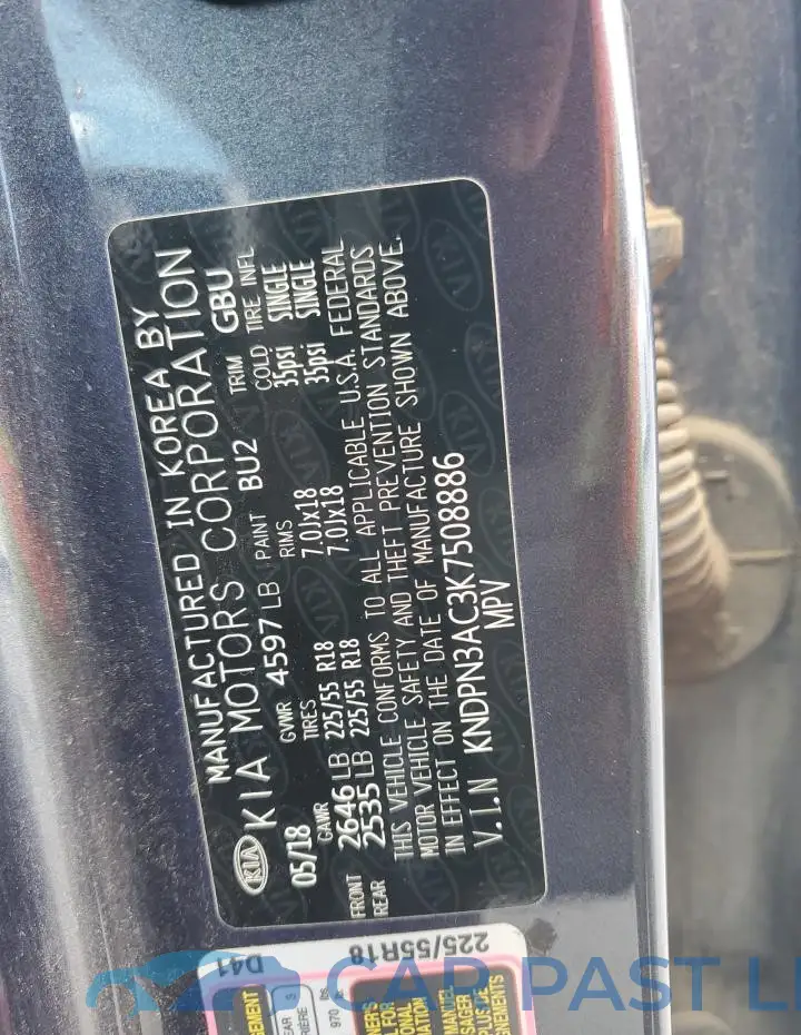 KNDPN3AC3K7508886# 14