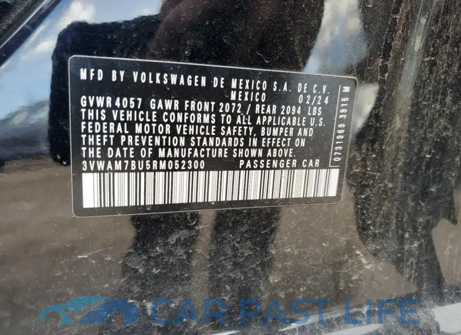 3VWAM7BU5RM052300# 12