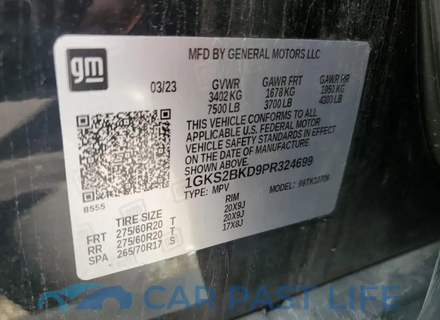 1GKS2BKD9PR324699# 13