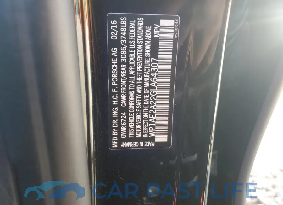 WP1AE2A22GLA64307# 12