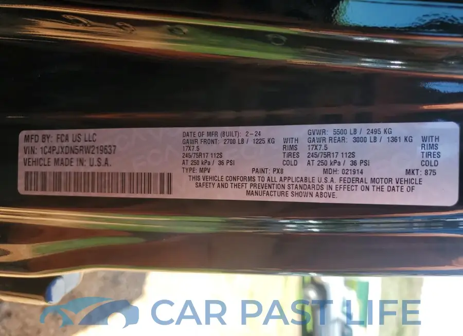 1C4PJXDN5RW219637# 13