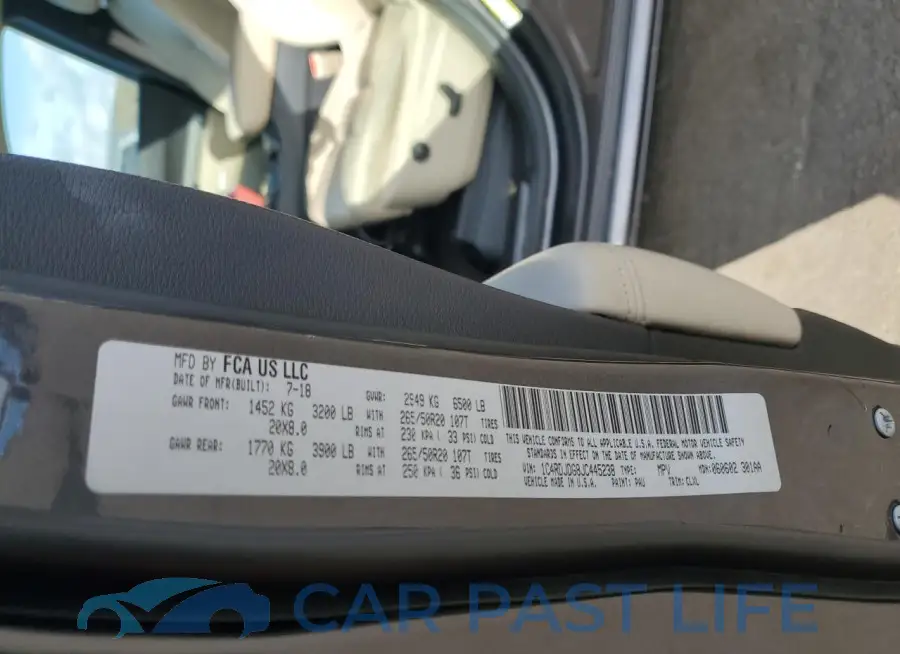 1C4RDJDG8JC445238# 13