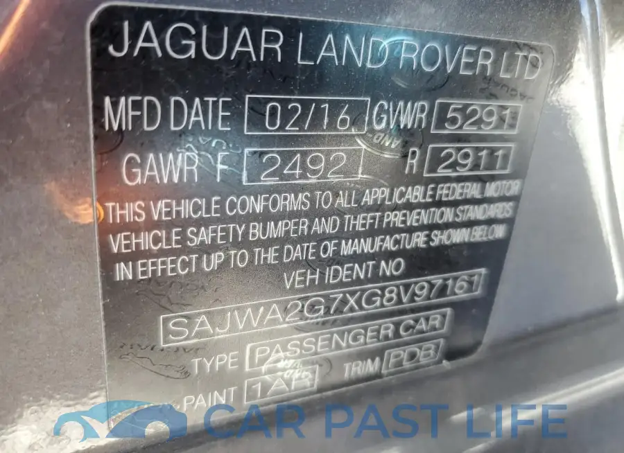 SAJWA2G7XG8V97161# 13
