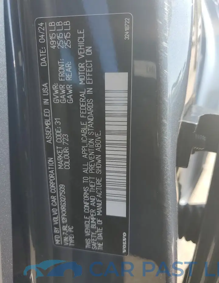 7JRL12FKXRG327509# 12