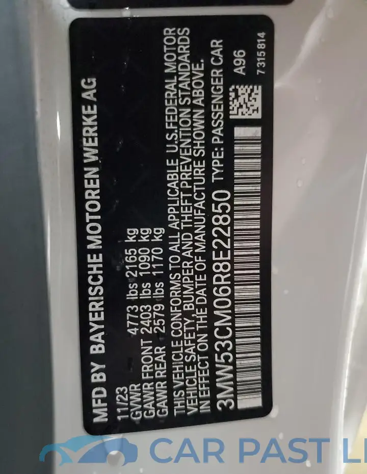 3MW53CM06R8E22850# 13
