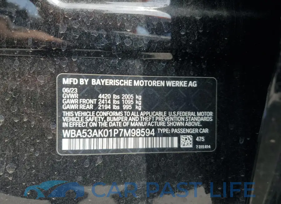 WBA53AK01P7M98594# 13