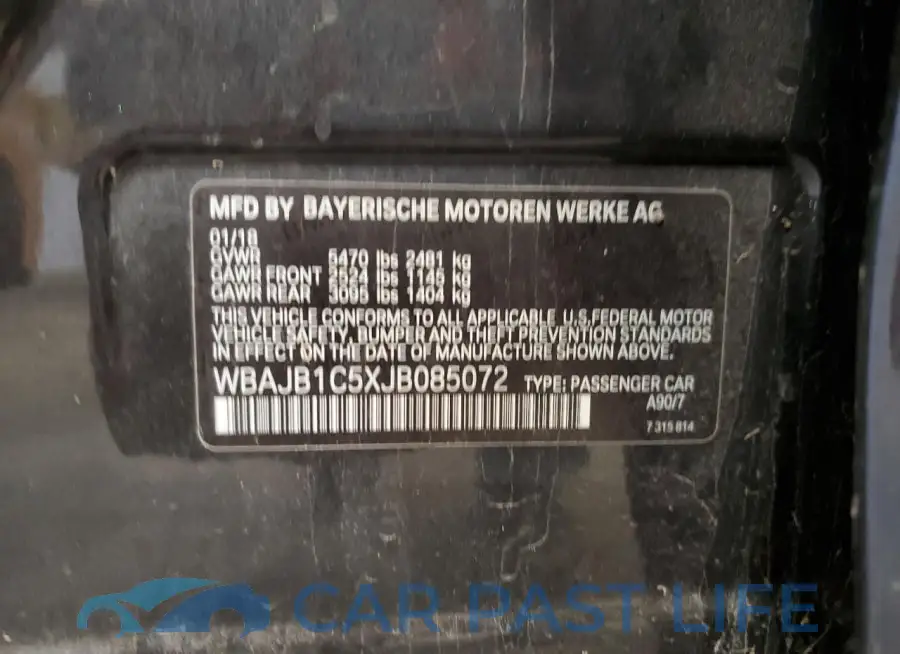 WBAJB1C5XJB085072# 12
