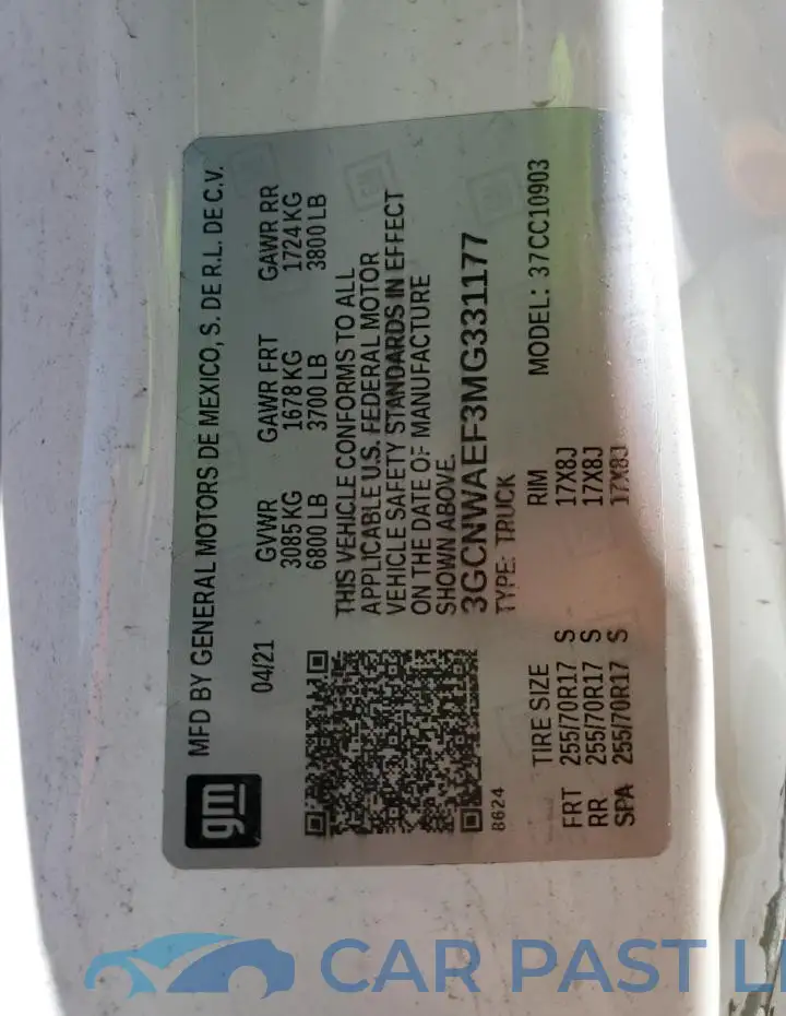 3GCNWAEF3MG331177# 12