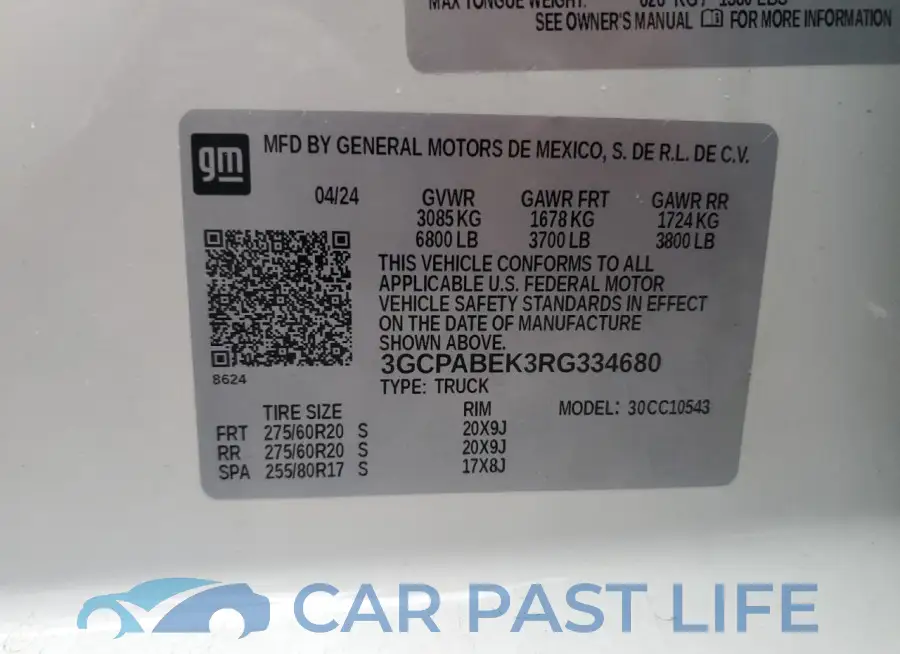 3GCPABEK3RG334680# 12