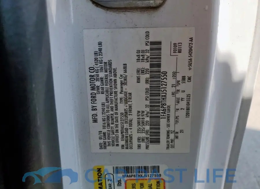 1FA6P8THXJ5127550# 13