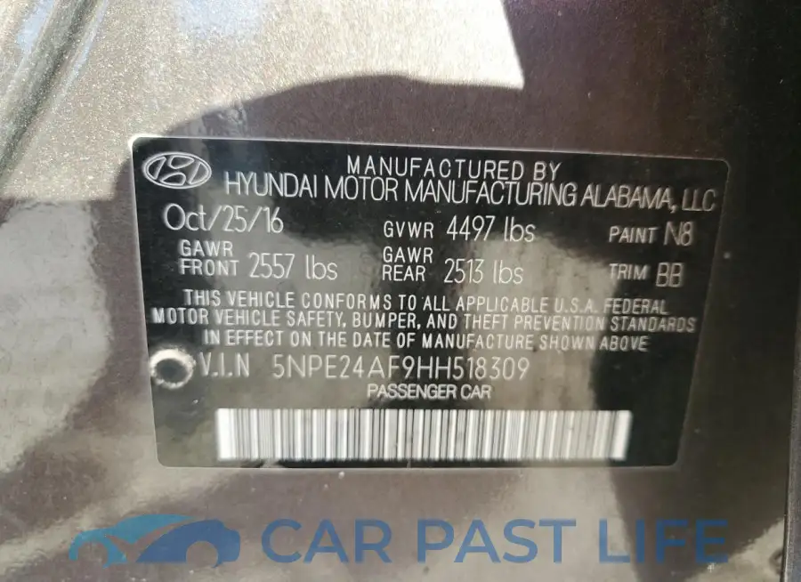 5NPE24AF9HH518309# 12