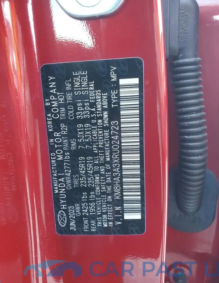 KM8HA3A3XRU024723# 13