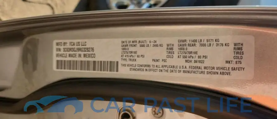 3C63R3GJ9RG328276# 12